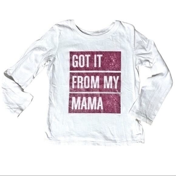 Long Sleeve T-shirt Got it from my momma graphic tee size 4 - Picture 1 of 6